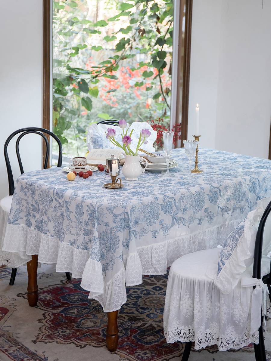 Advanced Sensing Table cloth American -style cotton and linen high -level sensory light luxury