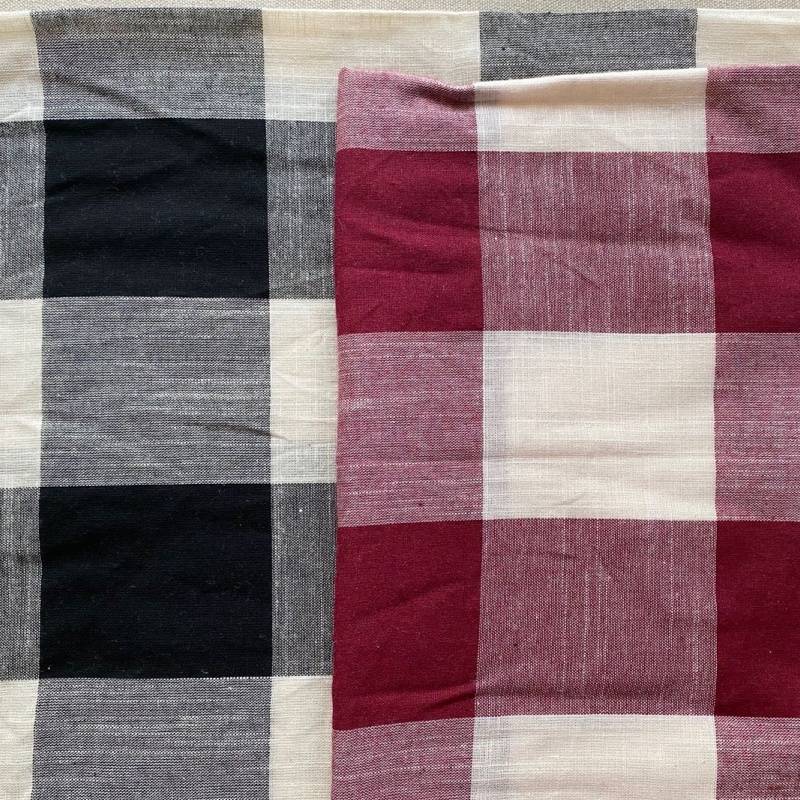 Simple black and white gray large checked cotton tablecloth cotton tablecloth coffee table cover table cover tablecloth special offer