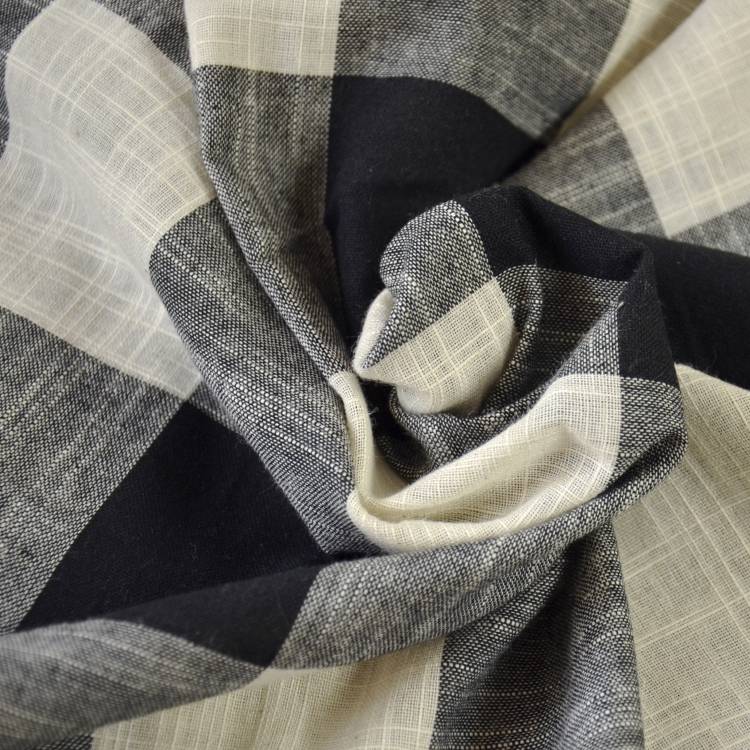 Simple black and white gray large checked cotton tablecloth cotton tablecloth coffee table cover table cover tablecloth special offer