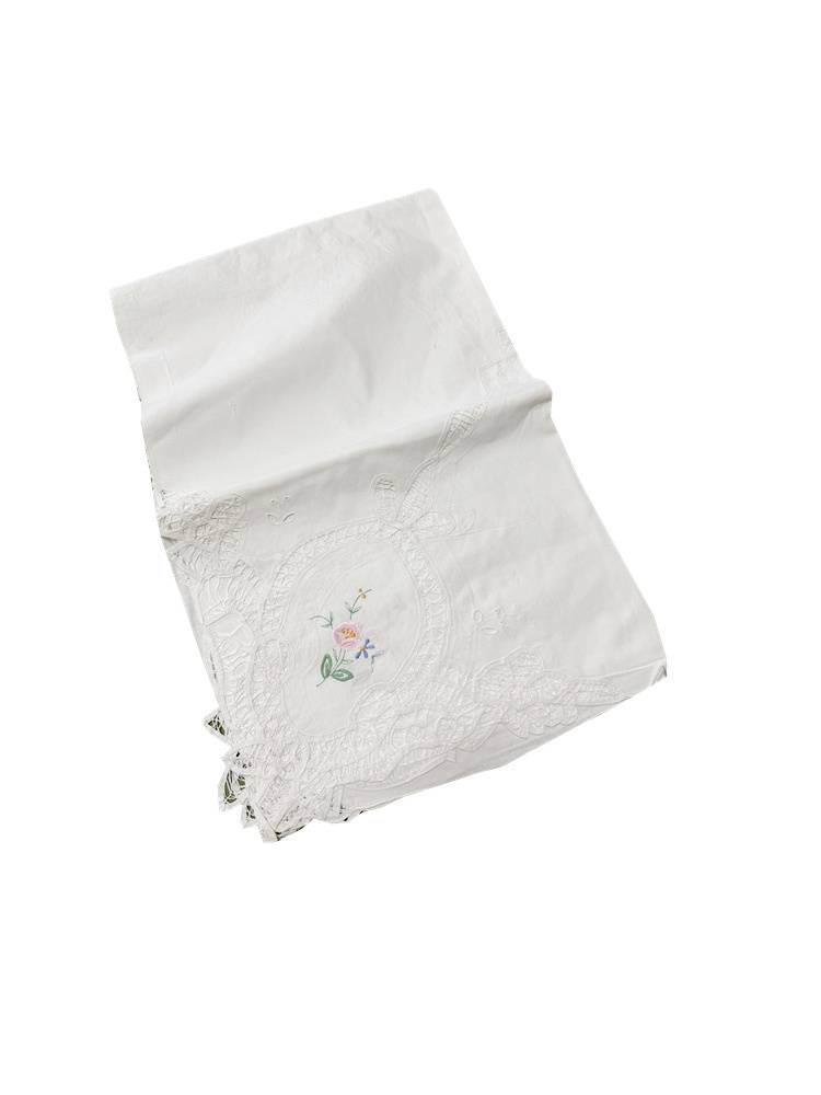 Exporting pastoral cotton embroidered oversized tablecloth