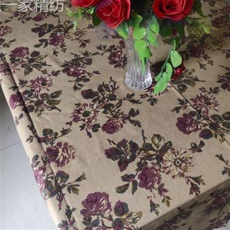 Flower Kaishu rich dining table cloth exported to European and American pure cotton long square table cloth dining table covering the pastoral fashion table cloth i.