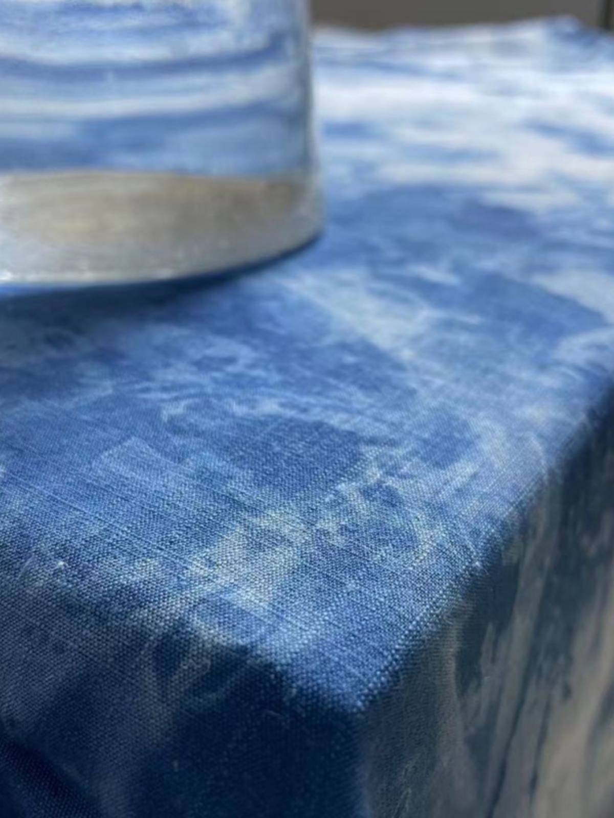 Tie -dye special grass and wood dining table cloth sofa cotton and linen