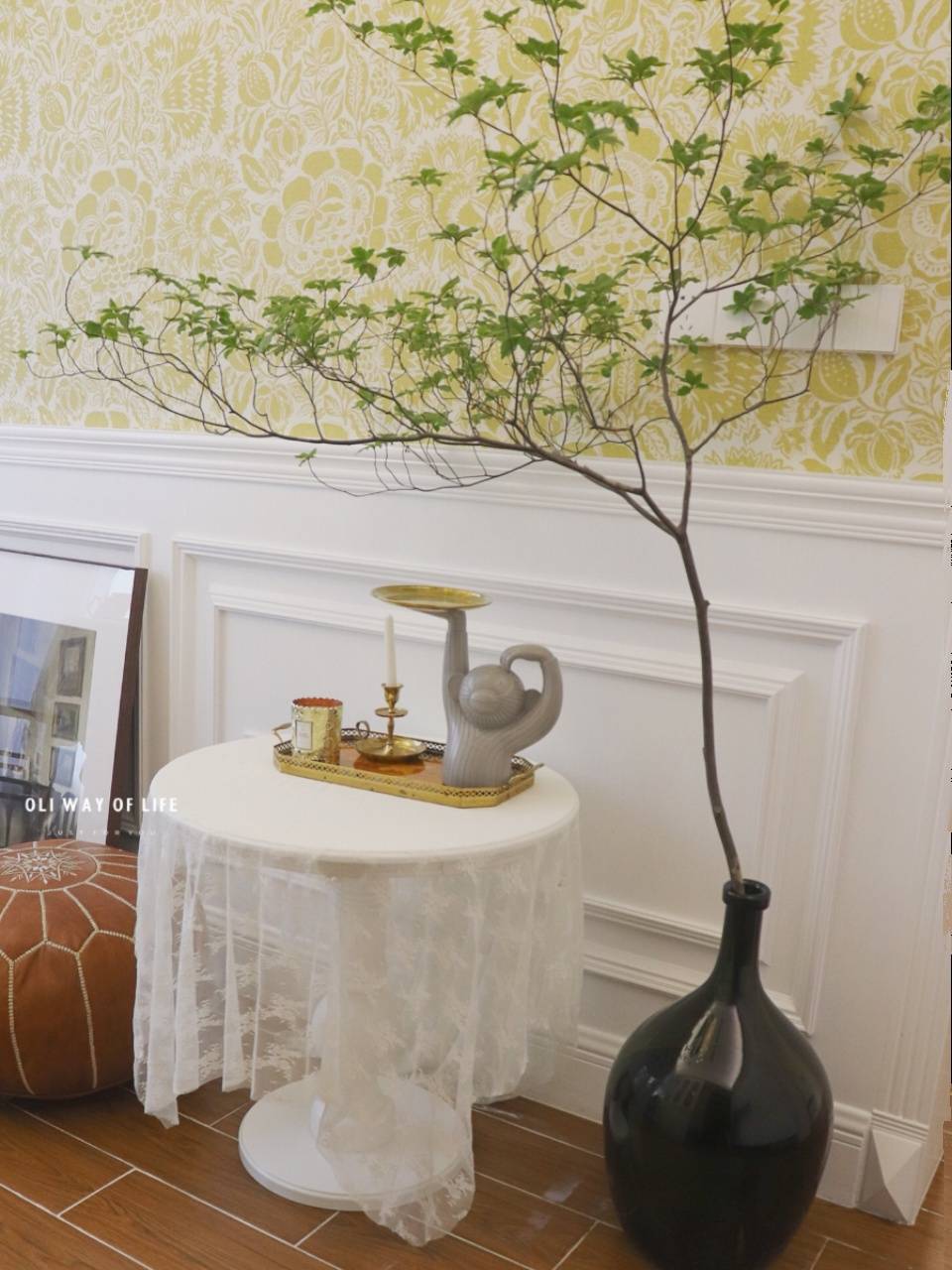 Retro three -dimensional hollow lace plant flower dining tablecloth