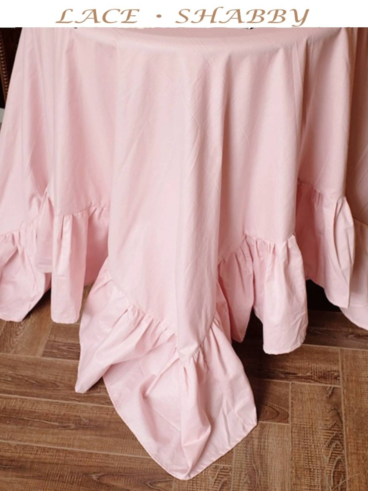 Pink tablecloth laceshabby French style