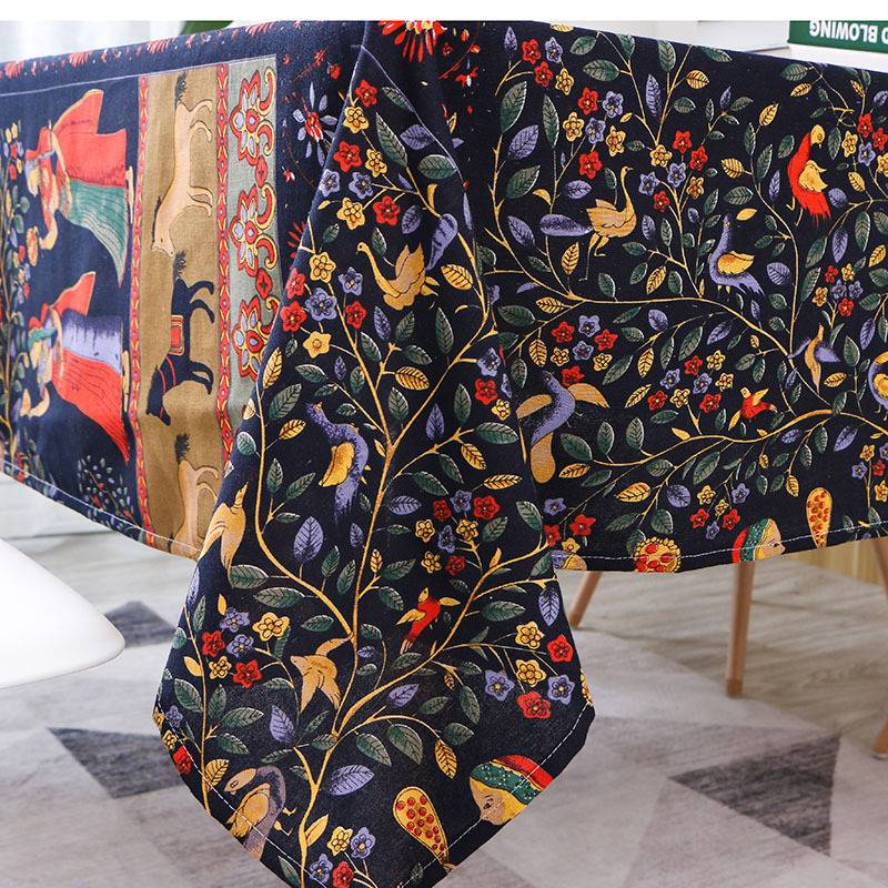 Mediterranean cotton and linen table cloth, linen table cloth, coffee table, coffee table, coffee table
