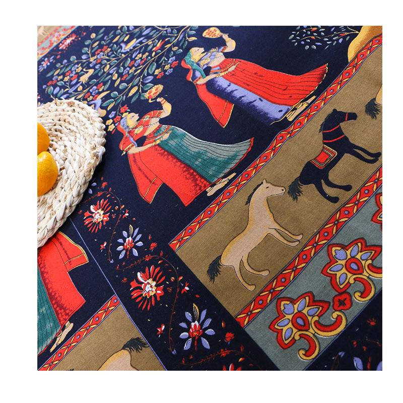 Mediterranean cotton and linen table cloth, linen table cloth, coffee table, coffee table, coffee table
