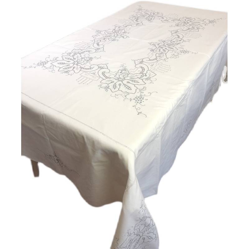 European -style rectangular dining table cloth coffee table western food cushion classic gray embroidered cotton special offer