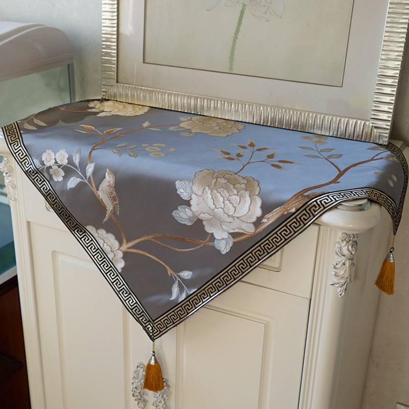 Mangoshio embroidered table cloth square tablecloth new Chinese -style tissue