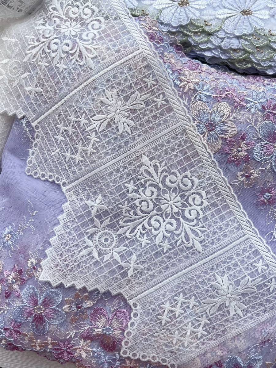 Daily single white European -style court wind full embroidery, exquisite Lolita desktop flag bed, dresses, baby clothing lace lace No. 3