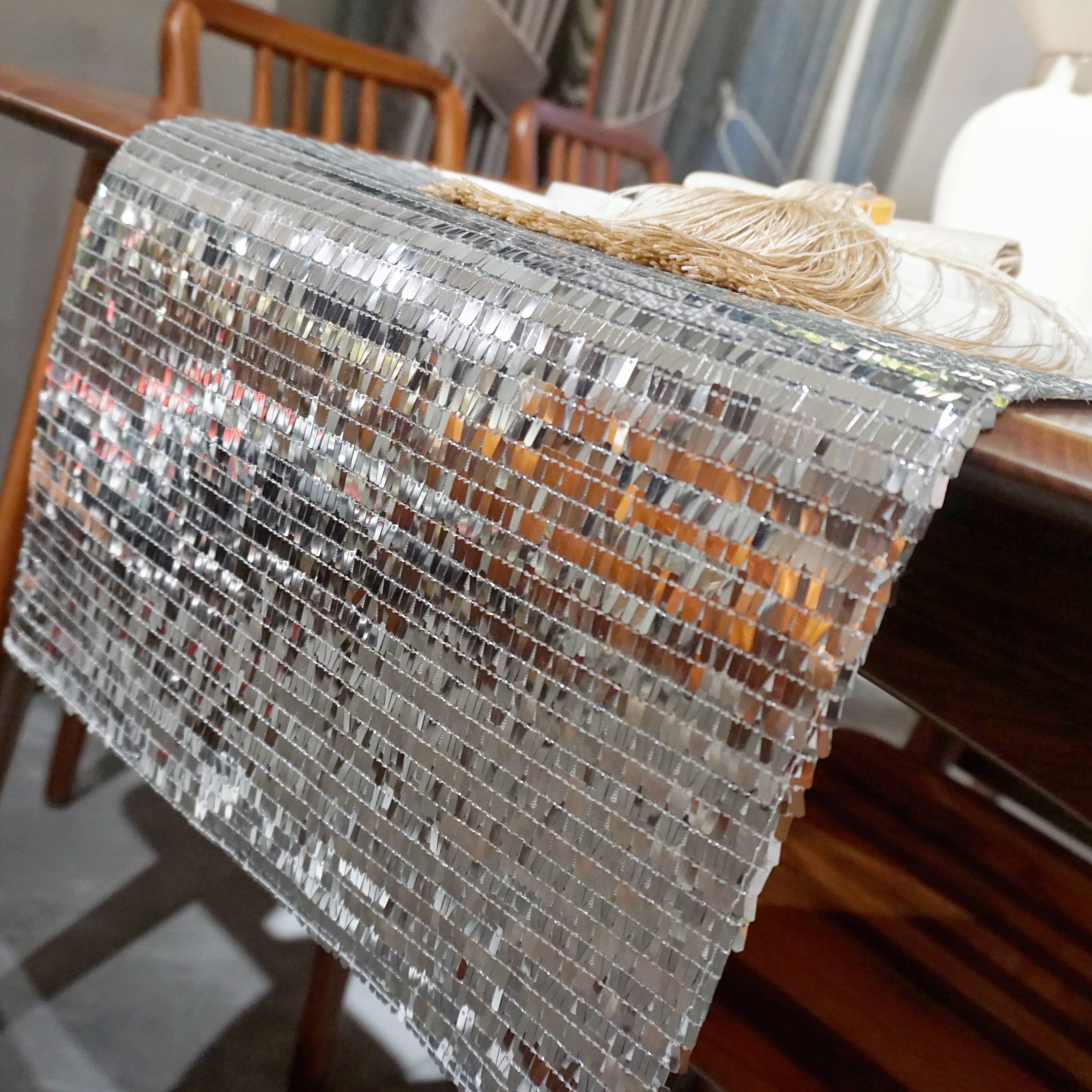 Original design exported EU sequins high -end atmospheric table flag double -layer fabric light luxury simple fashion tablecloth