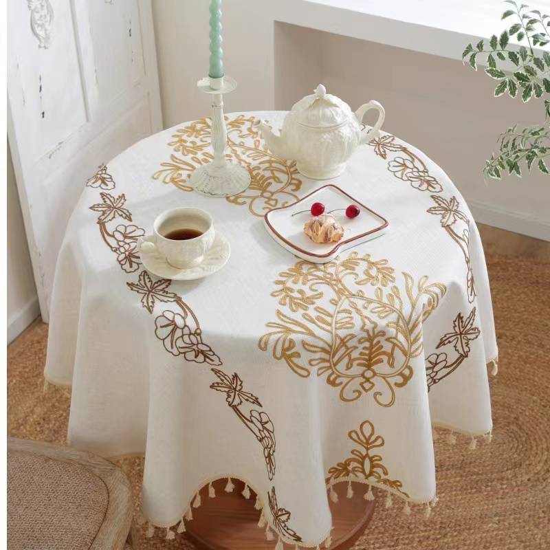 Nordic Baroque round table cloth versatile and beautiful look