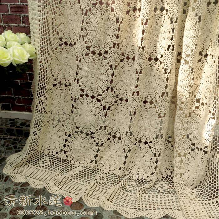 Bed lid cotton woven Ben white handmade hook needle