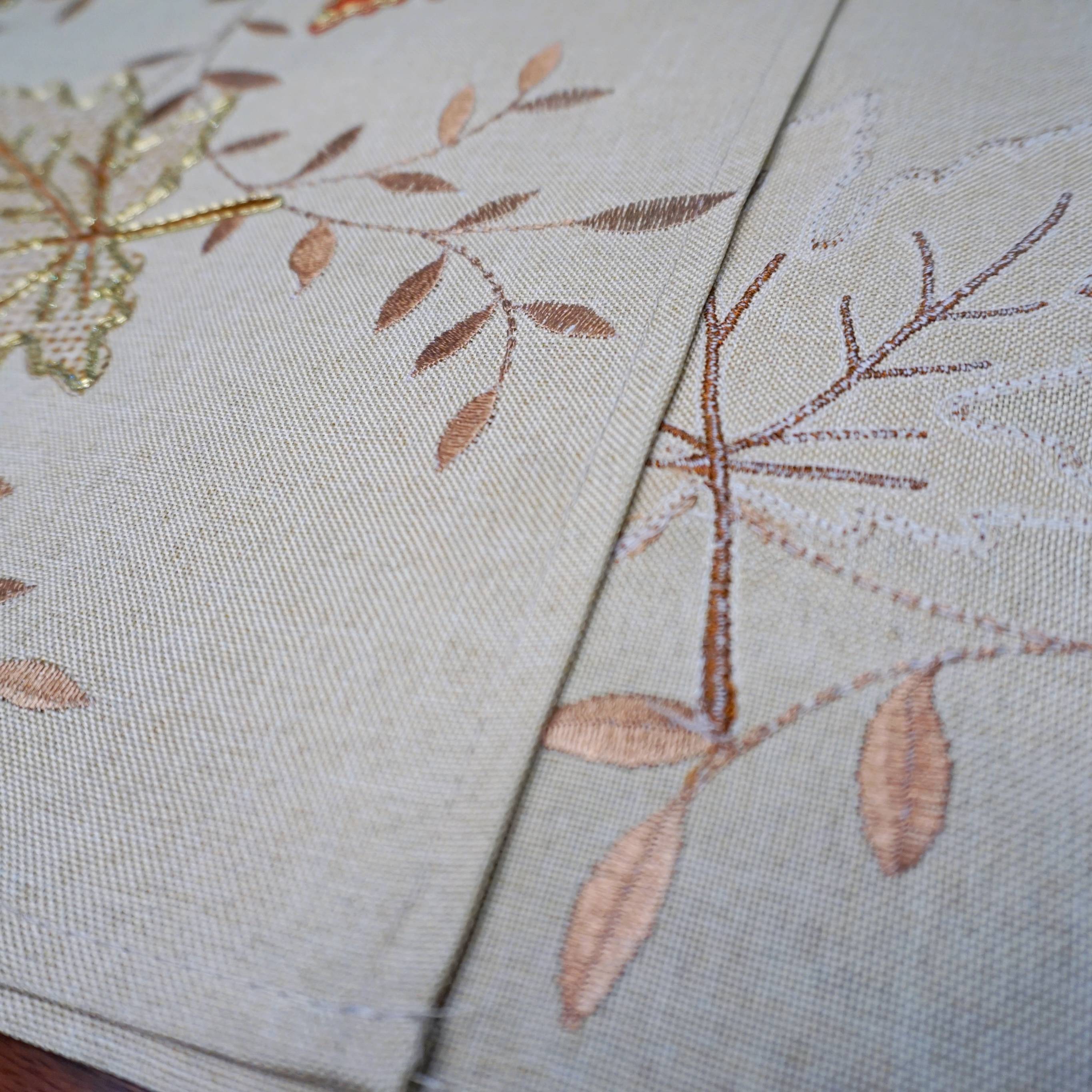 Factory direct selling Nordic style new craft rope embroidery plus embroidery coffee table flag three -dimensional cloth fashion maple leaf tablecloth