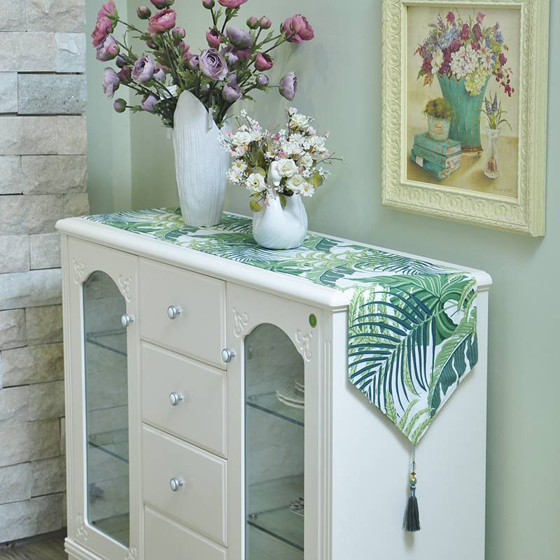 Tropical Rain Forest Northern European Modern Fresh Plant INS Table cloth TV cabinet coffee table cloth cloth covering towel table flag