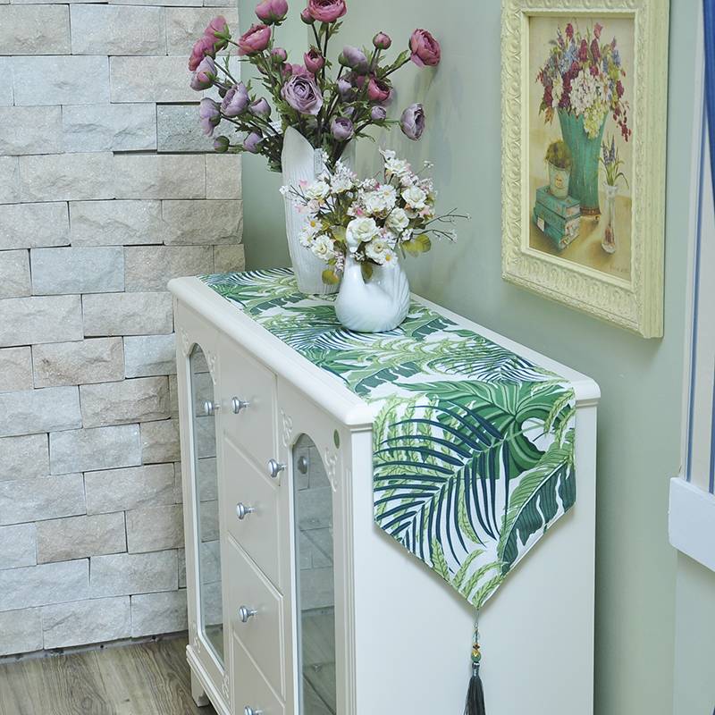 Tropical Rain Forest Northern European Modern Fresh Plant INS Table cloth TV cabinet coffee table cloth cloth covering towel table flag
