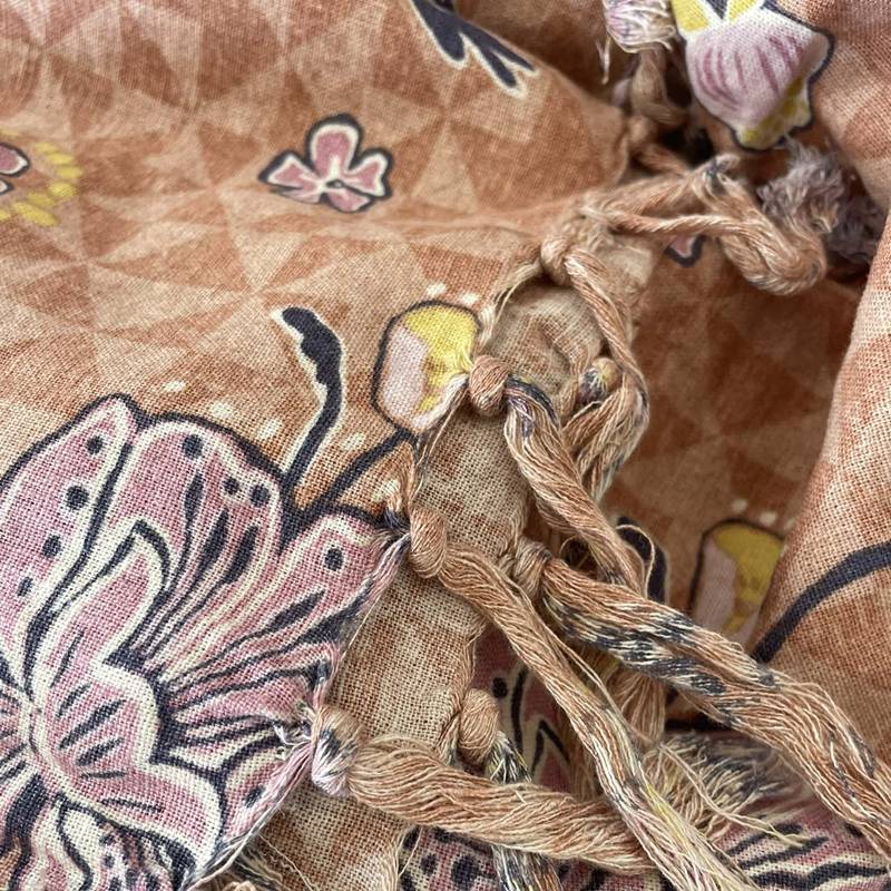 Linen Blanket thin linen cotton printed blanket tablecloth soft nap casual carpet sofa bed tissue