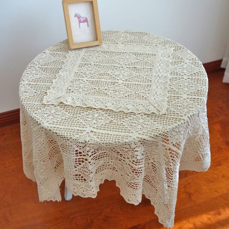 Handmade stitching tablecloth American -style rectangular decoration high -end
