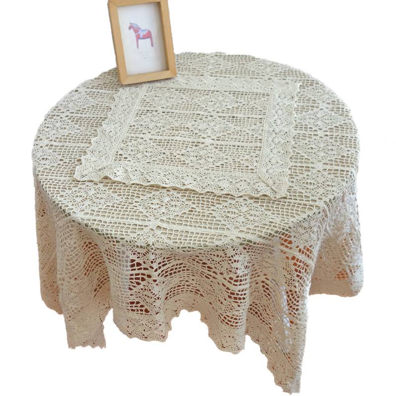 Handmade stitching tablecloth American -style rectangular decoration high -end