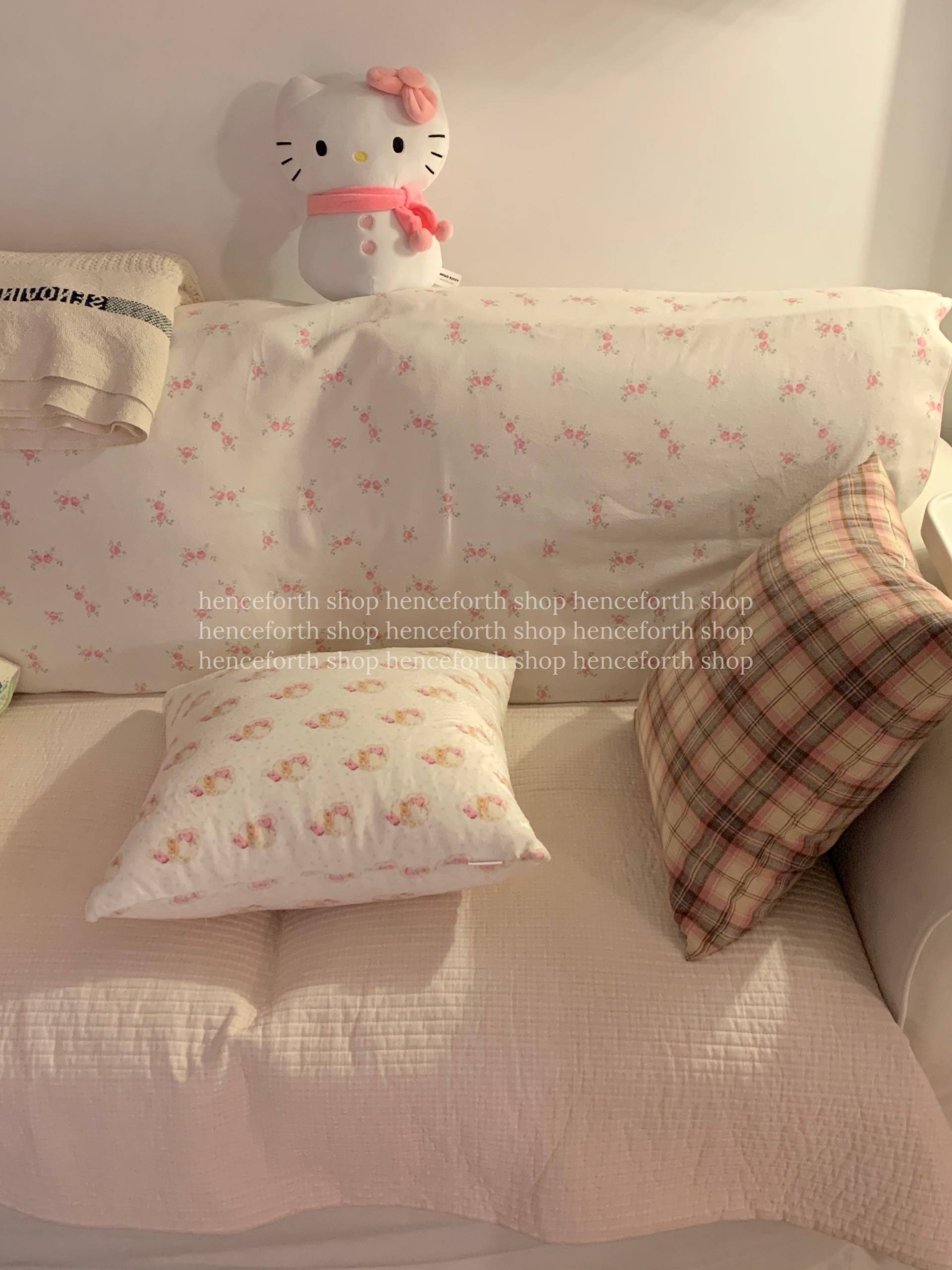 Korean INS pure cotton grinding hair rose tablecloth