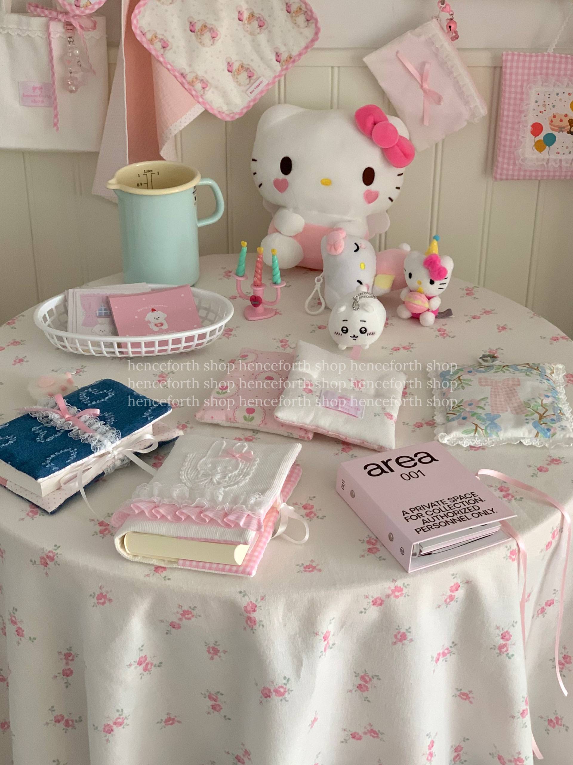 Korean INS pure cotton grinding hair rose tablecloth