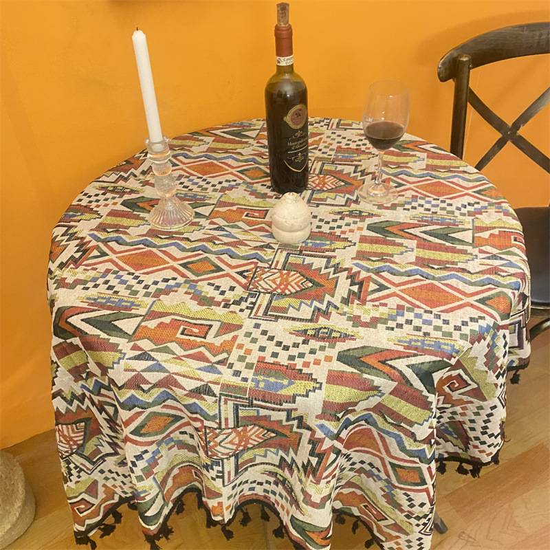 Yama Cross Miaga Cartoal Tea Fangxun Bobo West Table Cloth Clear Cleaning Celestial Celestial Constellation A few cloth long -shaped tablecloth