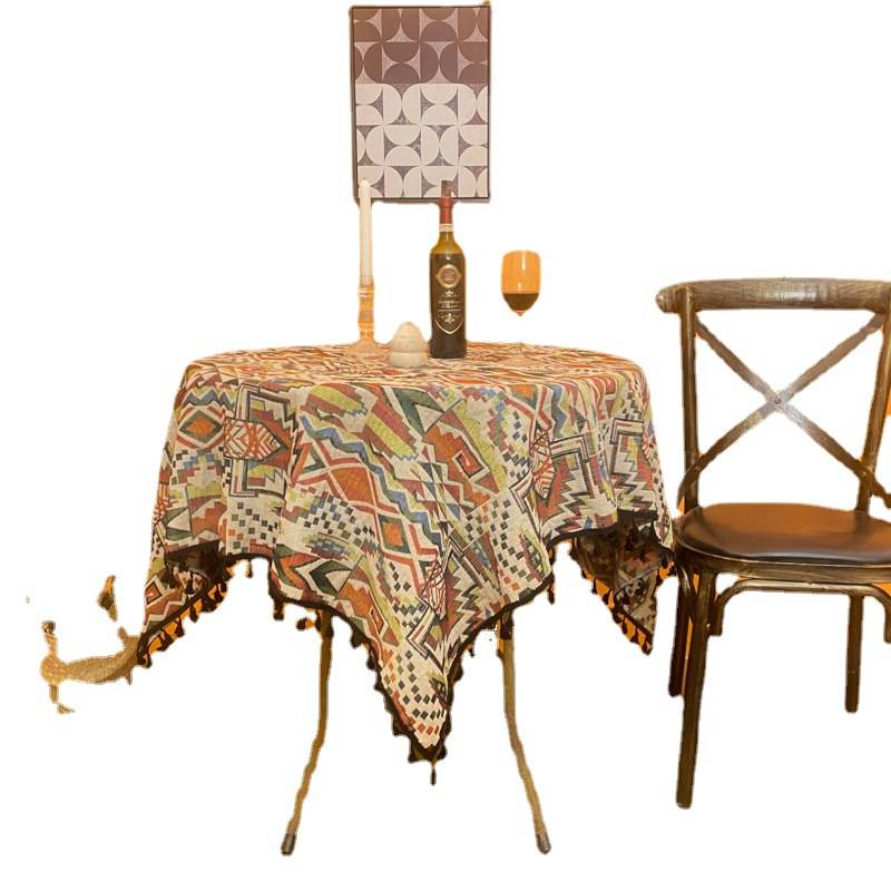 Yama Cross Miaga Cartoal Tea Fangxun Bobo West Table Cloth Clear Cleaning Celestial Celestial Constellation A few cloth long -shaped tablecloth
