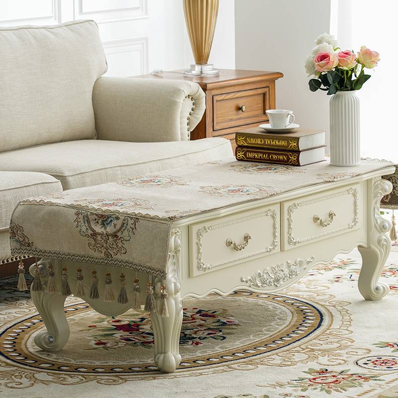 Internet celebrity European coffee table cloth dressing table covered computer dust cover covered cloth makeup bedroom desktop high -end luxury