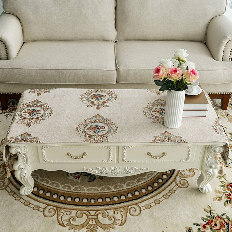 Internet celebrity European coffee table cloth dressing table covered computer dust cover covered cloth makeup bedroom desktop high -end luxury