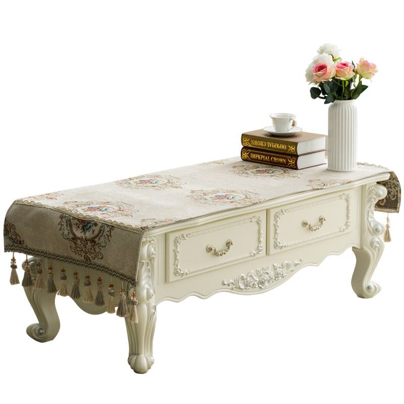 Internet celebrity European coffee table cloth dressing table covered computer dust cover covered cloth makeup bedroom desktop high -end luxury