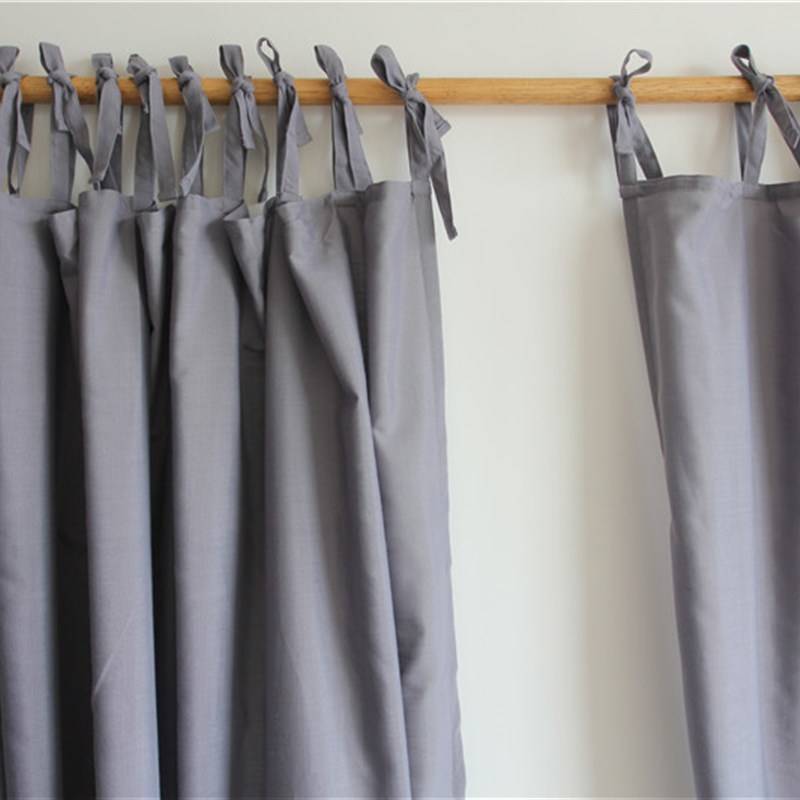 The finished items of the curtains, the gray, the simple modern solid color living room bedroom P shading curtains can customize the special offer