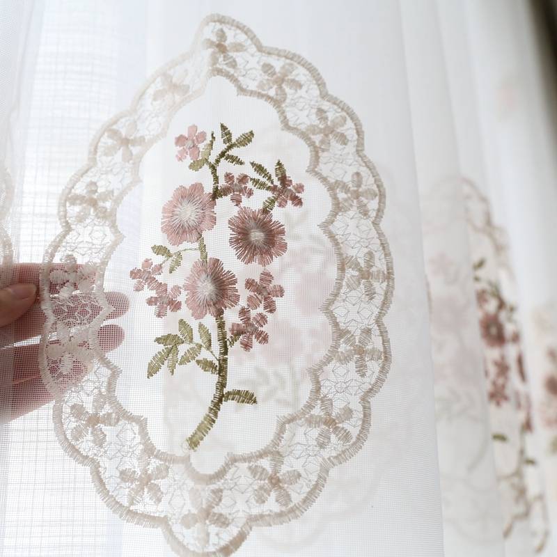 Export finished window screen curtains with exquisite embroidery and curtain living room bedroom balcony partition