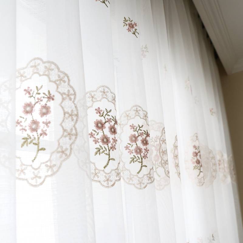 Export finished window screen curtains with exquisite embroidery and curtain living room bedroom balcony partition