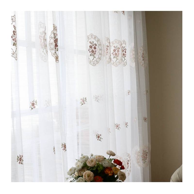 Export finished window screen curtains with exquisite embroidery and curtain living room bedroom balcony partition