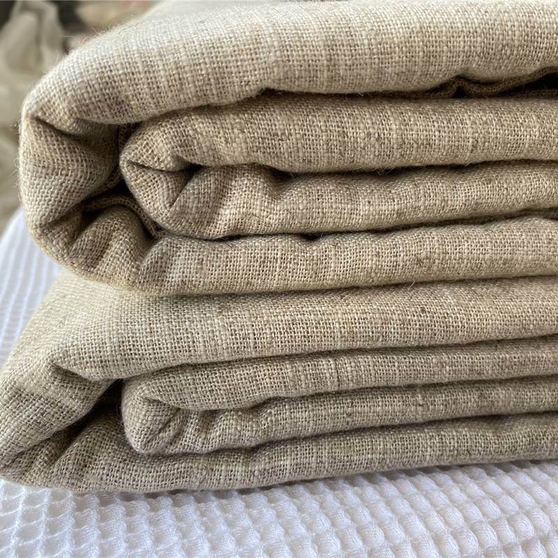 Curtain finished product hemp and hemp hook modeling solid color thickened light transmittance, not through the people's bed wind, small fresh special offer clearance