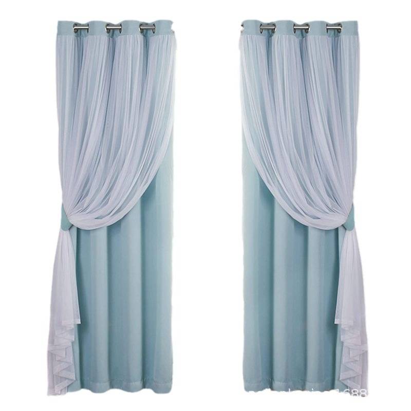 Source manufacturer shading curtain lace double -layer cross -border curtain curtain finished product customization