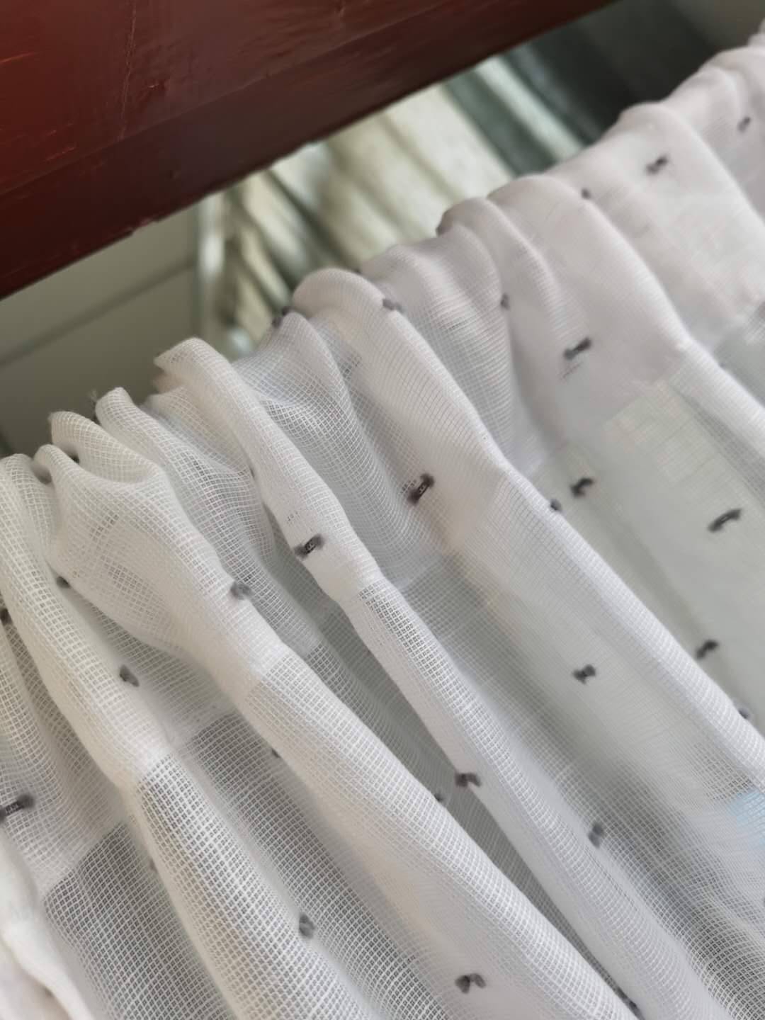 Modern new glittering literary fresh cross curtain