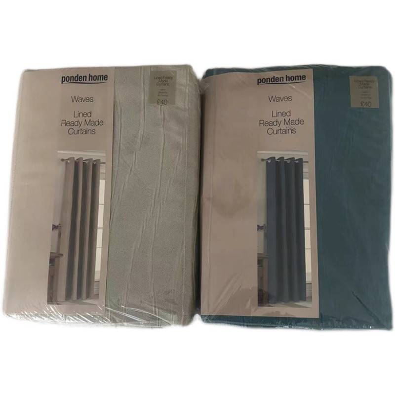 Clear warehouse treatment of the original single finished curtain double -layer half -layer outlet original packaging curtain perforated special offer