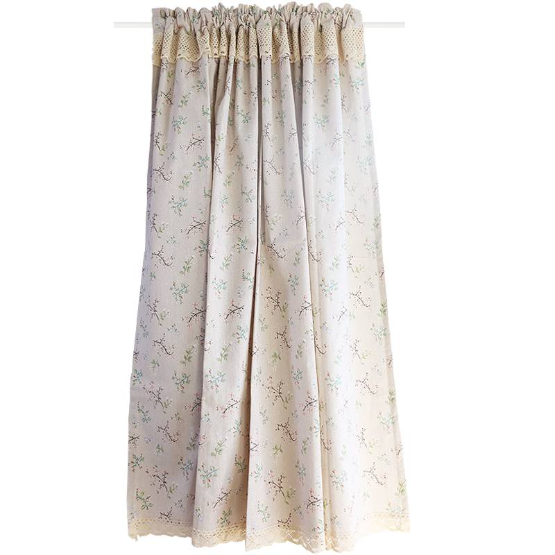 Cotton and hemp Mediterranean blocked decorative curtain tails clearance