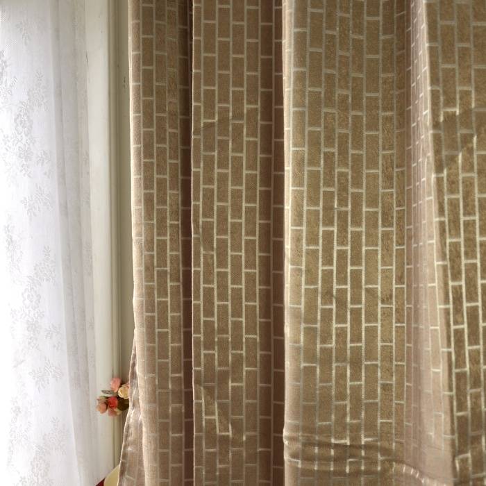 Thickened shading punching finished small half curtain curtain