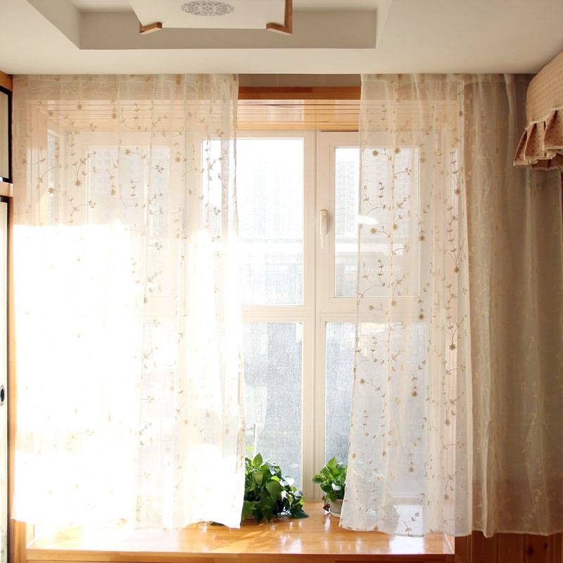 Cross cotton linen screen screen curtain American curtain three -dimensional embroidery curtain finished partition curtain can be customized