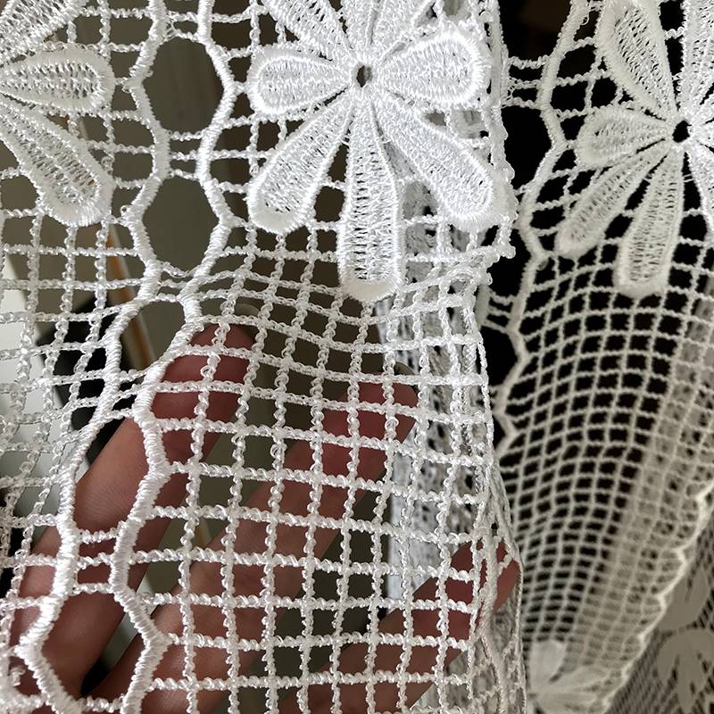 Exit export to export Korean Shui Rong fine eight -leaf flower white door curtain partition cabinet curtain small curtains can be customized