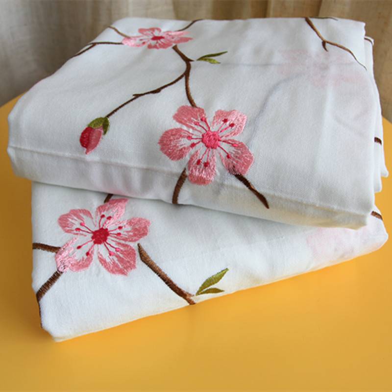 Curtain products Special offer small curtain bay window bedroom embroidery new rural rental housing embroidered white hook i.