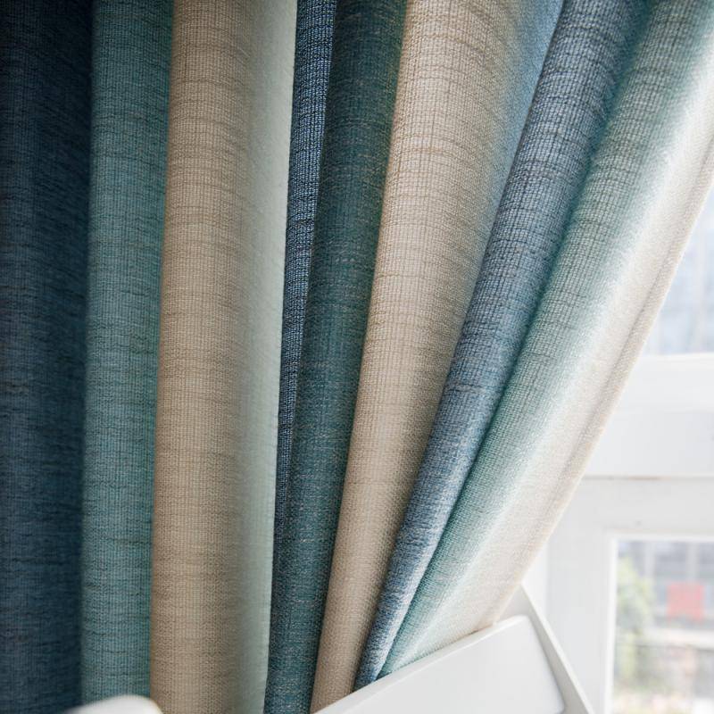 Thick curtain hemp cotton minimalist living room bedroom study