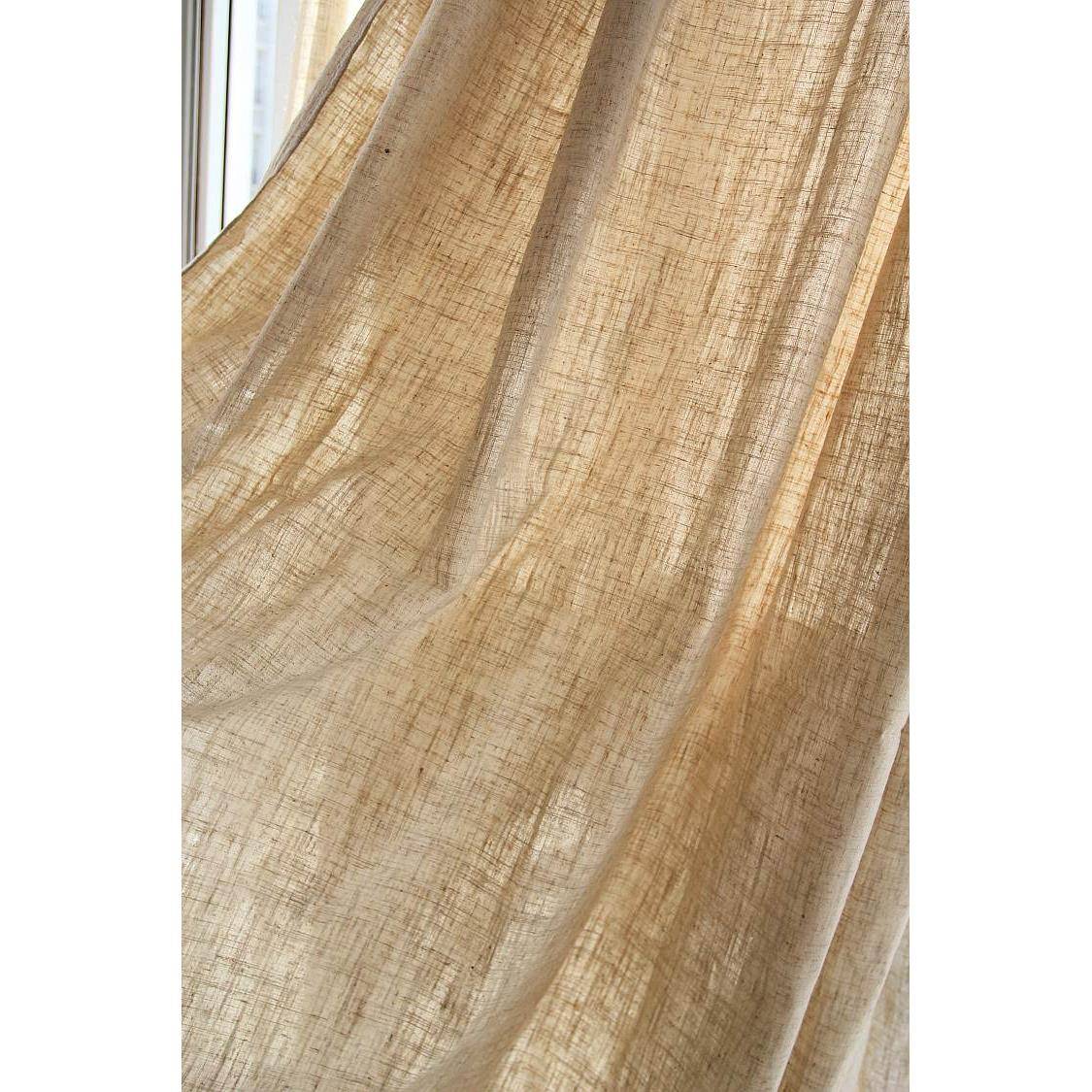 Clear linsea curtain finished shading hemp cloth can customize landing hook -through -rod study bedroom guests