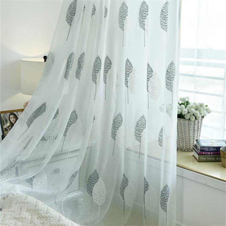 INS Fengye embroidered balcony bedroom study curtain