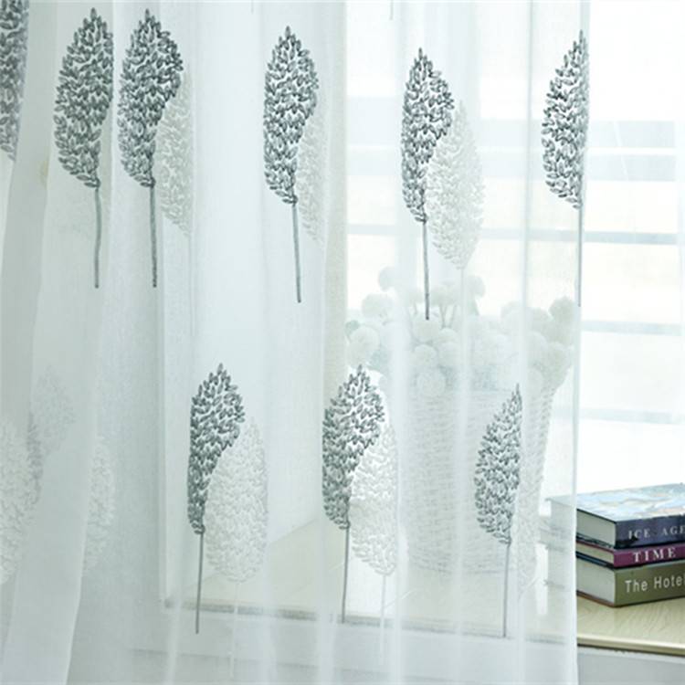 INS Fengye embroidered balcony bedroom study curtain