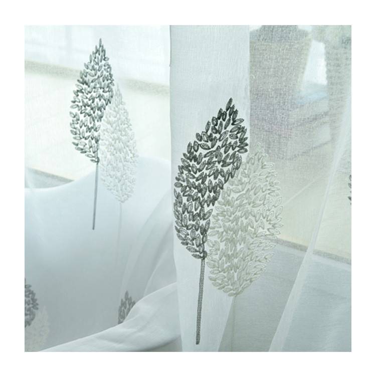 INS Fengye embroidered balcony bedroom study curtain