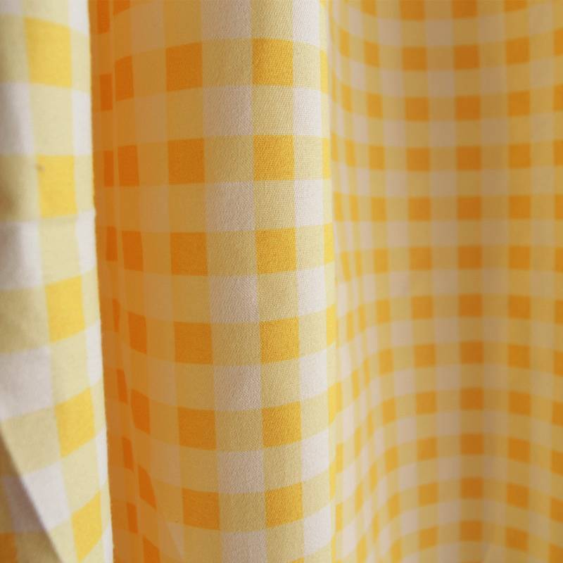 Treatment of customized rural partitions Little fresh grid curtain linkage finished products special short curtain bedroom bay window