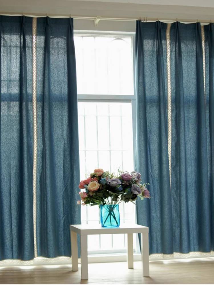 Chinese -style style curtains of Chinese -style style style of Chinese ash cloth exported