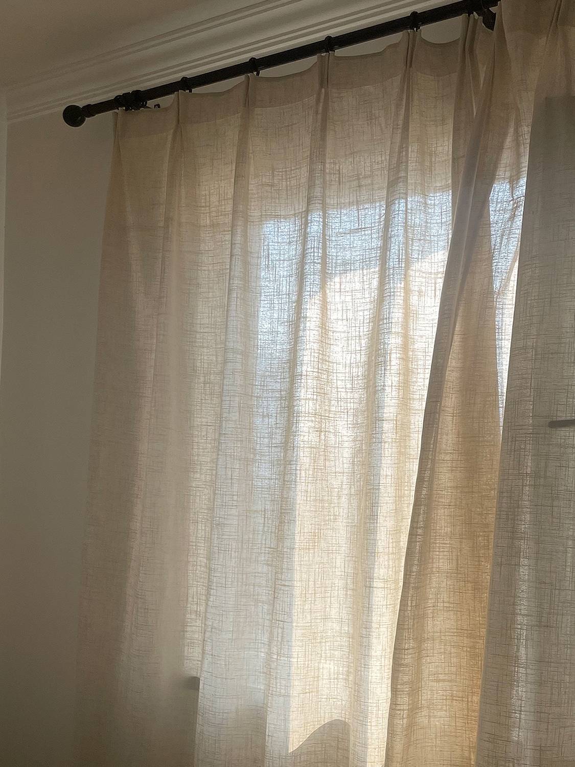 Clearance linen finished curtain
